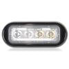 Maxxima M20484WCL Warning Light Assembly Warning Light - White, 27 Selectable Flash Patterns, Low Profile Design
