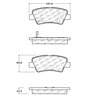 Centric 106.14450 Disc Brake Pad Set Posi Quiet Ceramic Brake Pads with Shims and Hardware