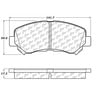 Centric 106.13380 Disc Brake Pad Set PosiQuiet Extended Wear