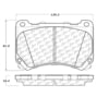 Centric 106.13960 Disc Brake Pad Set PosiQuiet Extended Wear