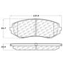 Centric 106.11880 Disc Brake Pad Set Posi Quiet Ceramic Brake Pads with Shims and Hardware