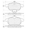 Centric 106.09720 Disc Brake Pad Set Posi Quiet Semi-Metallic Brake Pads with Hardware