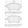 106.08720 by CENTRIC - Posi Quiet Semi-Metallic Brake Pads with Hardware