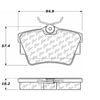 Centric 106.07060 Disc Brake Pad Set PosiQuiet Extended Wear