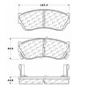 Centric 106.04510 Disc Brake Pad Set PosiQuiet Extended Wear