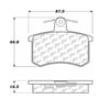 Centric 106.02280 Disc Brake Pad Set PosiQuiet Extended Wear