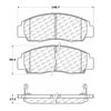 Centric 104.07870 Disc Brake Pad Set PosiQuiet Semi Met Pads