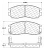 Centric 104.04840 Disc Brake Pad Set PosiQuiet Semi Met Pads