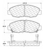 Centric 104.04650 Disc Brake Pad Set PosiQuiet Semi Met Pads