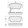 Centric 102.1313 Disc Brake Pad Set C-TEK Semi-Metallic Brake Pads with Shims