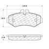 Centric 100.08840 Disc Brake Pad Set Posi Quiet Ceramic Brake Pads with Shims and Hardware