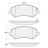 100.08150 by CENTRIC - Posi Quiet Ceramic Brake Pads with Shims and Hardware