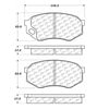 Centric 100.07020 Disc Brake Pad Set OEM Brake Pads