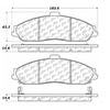 Centric 100.07000 Disc Brake Pad Set Posi Quiet Ceramic Brake Pads with Shims and Hardware