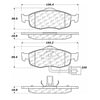 100.07640 by CENTRIC - Posi Quiet Ceramic Brake Pads with Shims and Hardware