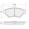 Centric 100.06520 Disc Brake Pad Set OEM Brake Pads