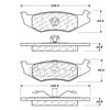 Centric 100.05020 Disc Brake Pad Set Posi Quiet Ceramic Brake Pads with Shims and Hardware