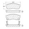 Centric 100.02720 Disc Brake Pad Set OEM Brake Pads
