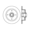 Centric 120.33007 Disc Brake Rotor and Hub Assembly Premium Brake Rotor