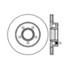 Centric 120.65015 Disc Brake Rotor and Hub Assembly Premium Brake Rotor