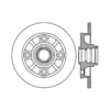 Centric 120.45019 Disc Brake Rotor and Hub Assembly Premium Brake Rotor