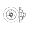 Centric 125.66025 Disc Brake Rotor and Hub Assembly Centric Premium High Carbon Alloy Brake Rotor