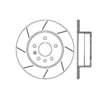 Centric 126.38011 Disc Brake Rotor Centric Premium OE Style Slotted Brake Rotor