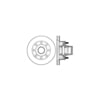 Centric 120.79005 Disc Brake Rotor and Hub Assembly Premium Brake Rotor