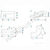 840147 by PAI - Radiator Hose - Contoured; 2-1/2in ID Silicone