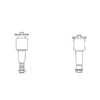 PAI 750077 Axle Torque Rod Bushing Axle Torque Rod Tapered Stud Bushing - 3in Taper