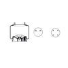 PAI 755153 Air Suspension Spring Air Suspension Spring - Air Spring Rolling Lobe 3/4in-16 Outside Thread 1/4in-18 Inside