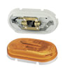 Grote 459333 Side Marker Light CLR/MKR,YEL,2BULB,OVL,W/CL "A" RFLTR,BLK