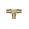 Haldex APB64F10 Air Brake Air Line Connector Fitting Midland Push-to-Connect (PTC) Fitting - Brass, Fixed Union Tee Type,
