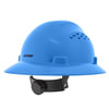 Sellstrom 20822 Jackson Safety Advantage Full Brim Hard Hat, Vented, 4-Pt. Ratchet Suspension, Blue