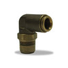 Velvac 17956 Air Brake Fitting Push-Lock Air Brake Fitting, 90° Male Swivel Elbow, Brass, 3/8" x 1/2"