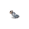Velvac 32205 Air Brake Valve Seat Valve, Height & Lumbar Control Seat Valve, End Ported with Removable Chrome Knob, (2) 1/8"