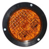 T40AAFT1 by TECNIQ - Turn Signal Light, 4" Round, Amber Lens, Flange Mount, 3-Pole