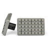 Quality Chain CC50602 Cargo Bar Cargo Bar End Pad - Rubber, Gray, Large Tube, 2" x 4"