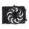 TYC 620640 Dual Radiator and Condenser Fan Assembly Cooling Fan Assembly