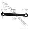 TR032 by AUTOMANN - Engine Torque Strut, 18-7/8" C-to-C, Rigid, Fits Reyco