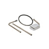 Paccar SA917S Hood Mirror Hood Mirror - Convex, 8.5", Stainless Steel, with Straight and Curved Arms