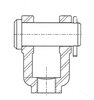 Haldex M4036049 Air Brake Chamber Yoke Kit 5/8 Thread X 3/4 Pin, Forge