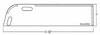 Aranda W-4032 Chop Top Door Trim Chop Top Trim - 5 in., Stainless Steel, for 2001-2014 Western Star 4900
