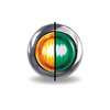 TRUX TLED-BX3AG Marker Light Marker Light, Mini Button, Dual Revolution, Amber/Green, LED