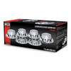 TRUX THUB-C1 Axle Hub Cover Kit Wheel Accessories - Hub Cover Kit, Front & Rear, Chrome, Plastic, with Threaded Nut Covers