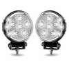 TRUX TLED-U102 Work Light Work Light, Next Generation, Universal, White, Round, with Side Diodes, 9 Diodes, 4300 Lumens