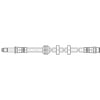 ATE Brake Products 331432 Brake Hydraulic Hose ATE Original Front Brake Hydraulic Hose for Volkswagen 331432