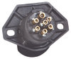 Phillips Industries 16-720B Trailer Receptacle Socket Socket - Waterproof - 7 Pin, Wire Insert - Split Pin, 2 Hole Mount,