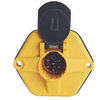 16-862 by PHILLIPS INDUSTRIES - ISO Trailer Receptacle Socket - Solid Pin, with 20 AMP CB, with Female Ground Pin