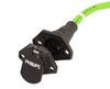 Phillips Industries 16-7403 Multi-Purpose Electrical Cable Trailer Receptacle Socket - QCS2 Straight, Black, 48 in. Blunt Cut